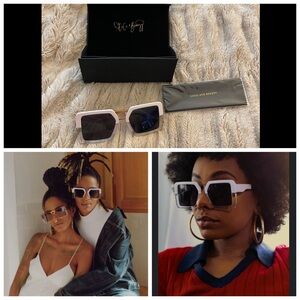 COCO AND BREEZY Amazonian 57mm Square Sunglasses.